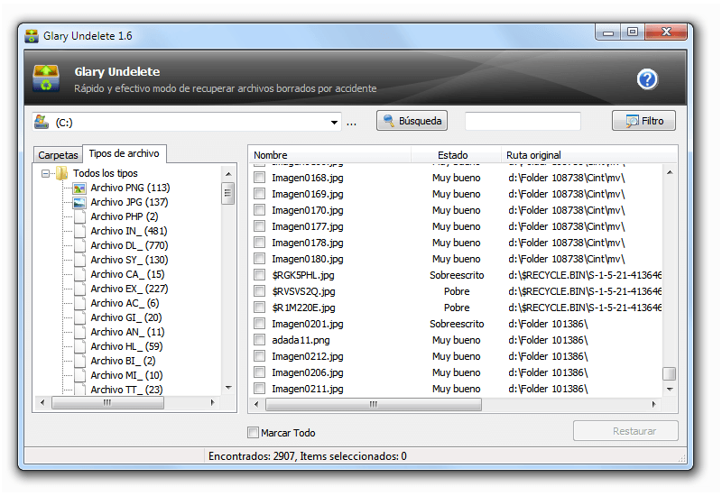 Tutorial para recuperar archivos borrados en Windows
