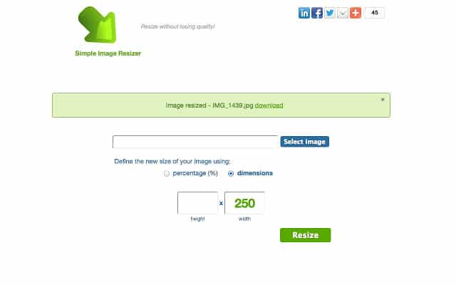Descargar la extensión Simple Image Resizer para Chrome