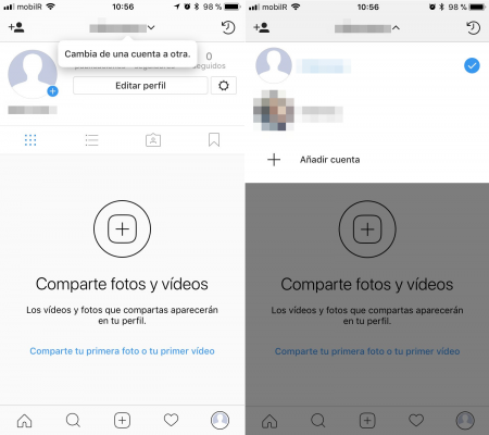Tener dos cuentas de Instagram a la vez en Android e iOS