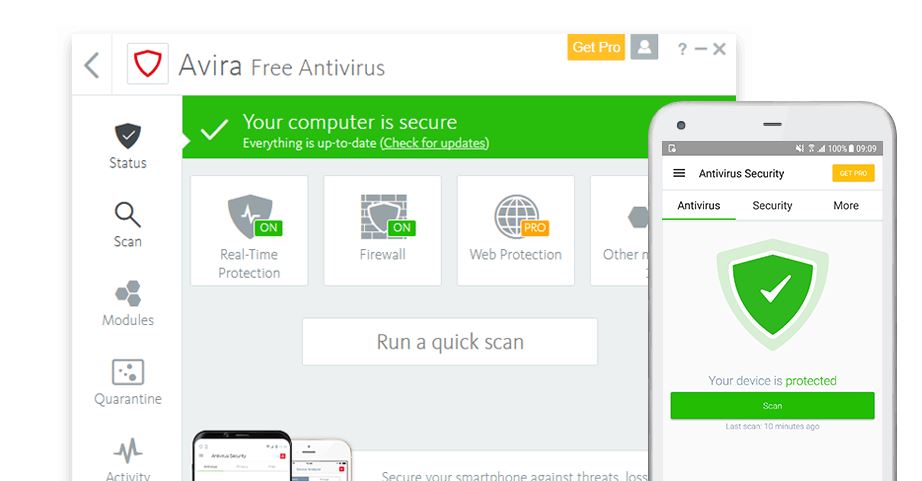 descargar antivirus gratis para laptop windows 10